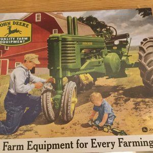 2 John Deere tin pictures